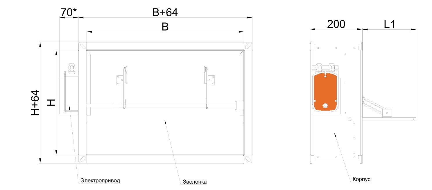Чертёж клапана